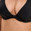 Haut de maillot de bain foulard &agrave; nouer noir femme