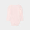 Lot de 5 bodies manches longues coton rose clair bébé fille