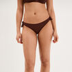Bas de maillot de bain m&eacute;tallis&eacute; marron femme
