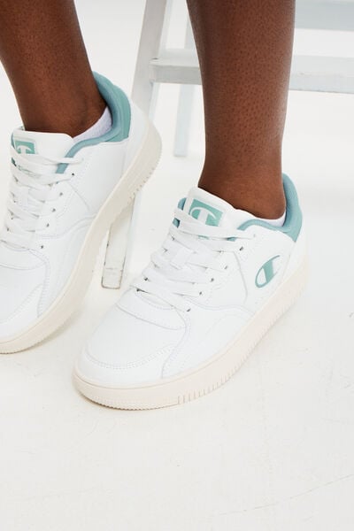 Baskets &agrave; lacets Champion RD25 vert femme