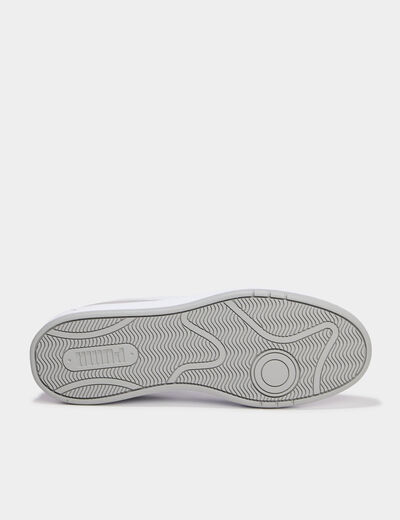 Baskets &agrave; lacets en cuir Puma Clean SD gris homme