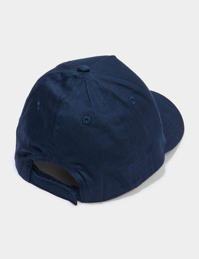 Casquette coton ajustable avec scratch bleu marine gar&ccedil;on