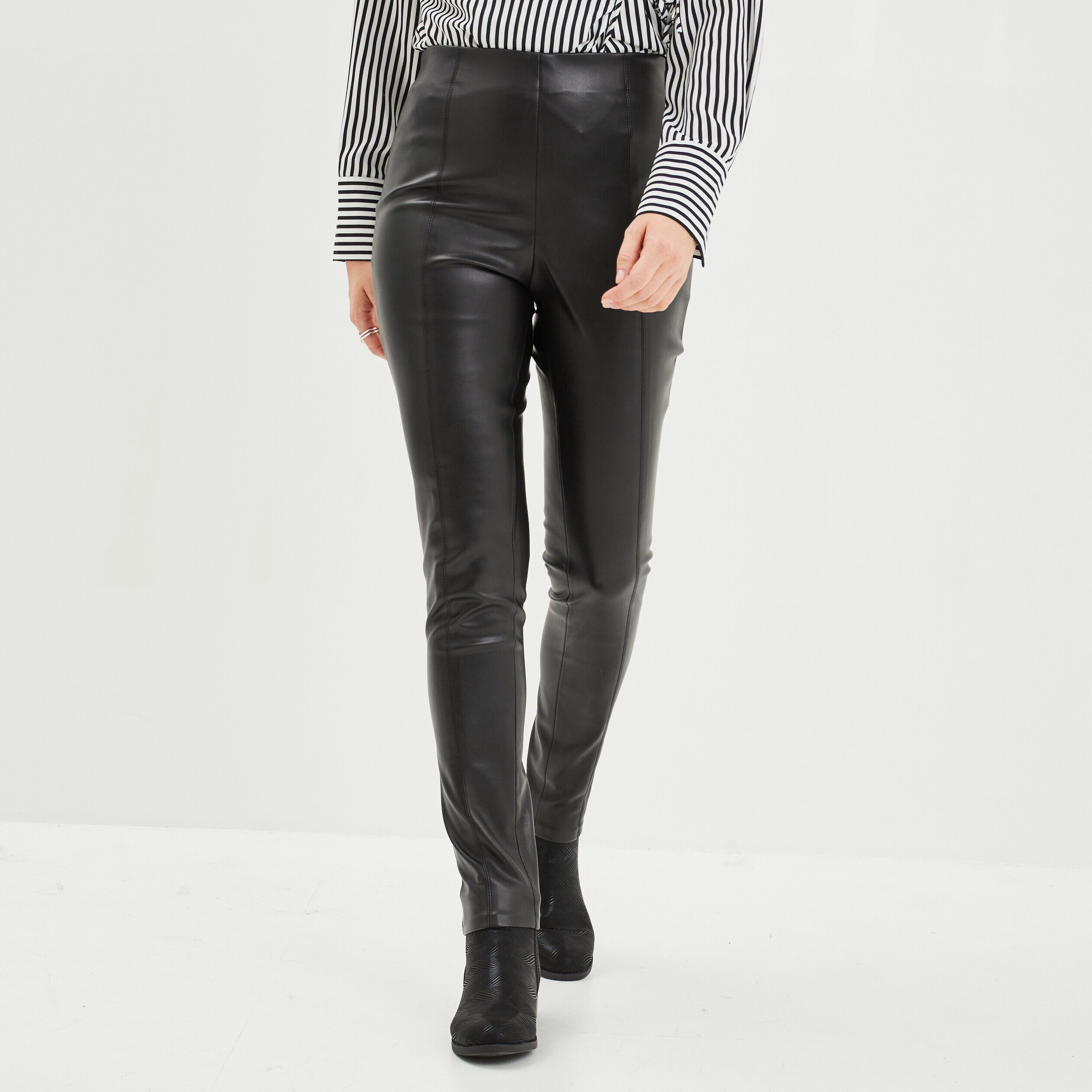 Pantalon jegging simili cuir noir femme MOSQUITOS