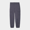Pantalon cargo taille haute ajustable gris foncé femme