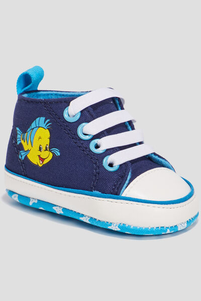 Tennis à lacets La Petite Sirène bleu marine bébé garçon