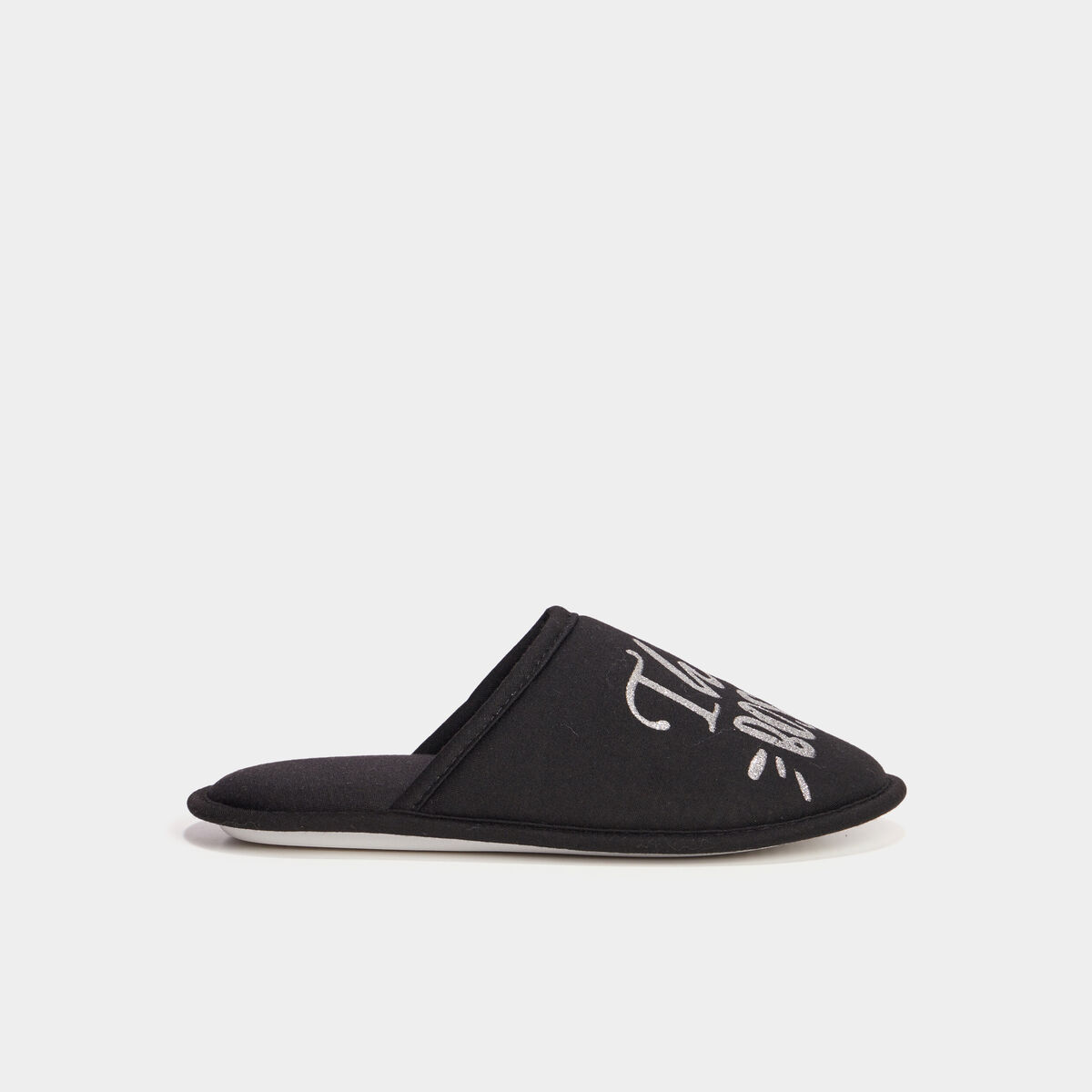 Chaussons mules noir femme