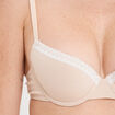 Soutien-gorge corbeille emboitant coton rose poudrée femme