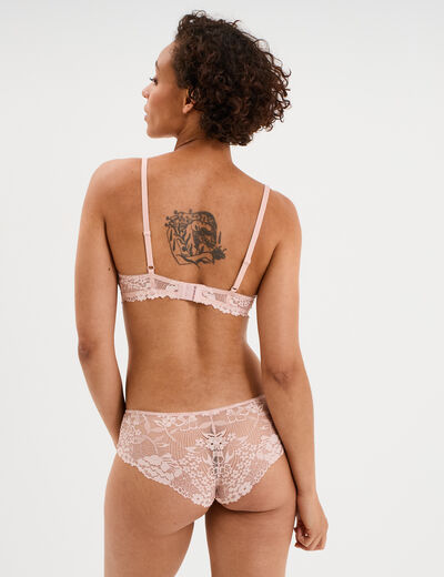 Soutien-gorge embo&icirc;tant dentelle rose clair femme
