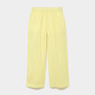 Pantalon de plage voile de coton jaune femme