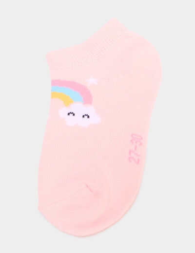 Lot 5 paires chaussettes invisibles multicolore fille