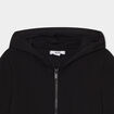 Sweat zipp&eacute; &agrave; capuche molleton noir gar&ccedil;on
