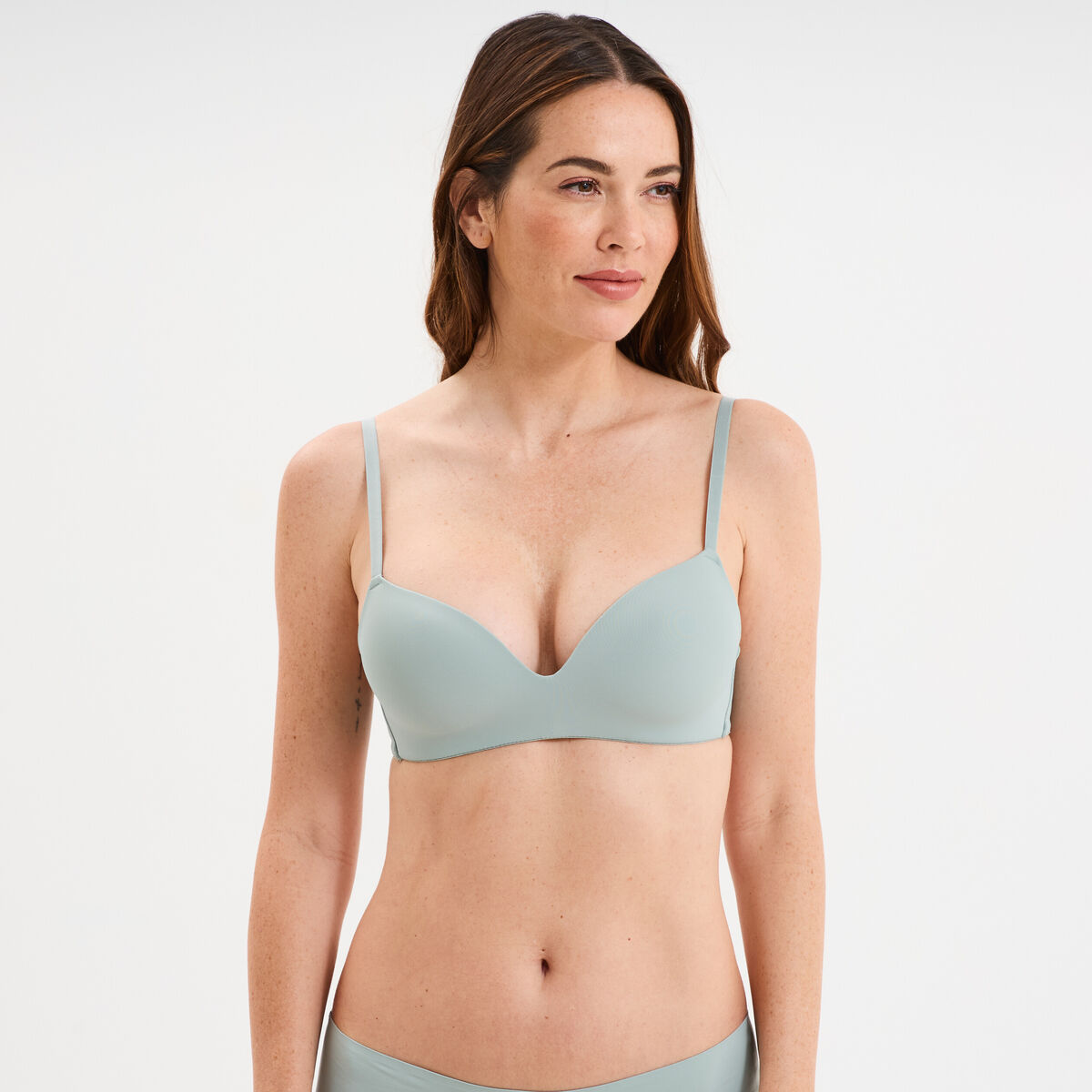 Soutien-gorge push-up triangle vert clair femme