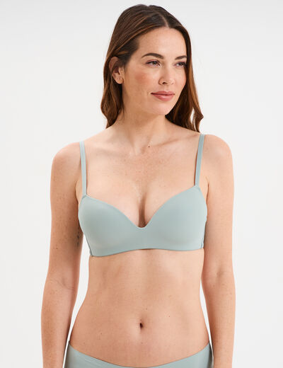 Soutien-gorge push-up triangle vert clair femme