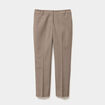 Pantalon droit taille haute à pinces marron femme