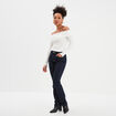 Jeans straight taille standard Creeks denim brut femme