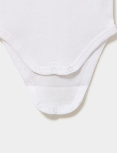 Lot 3 bodies coton fines bretelles blanc b&eacute;b&eacute;