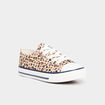 Baskets en toile &agrave; lacets bout renforc&eacute; sable fille
