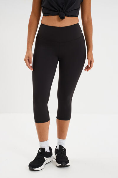Legging corsaire de sport stretch noir femme