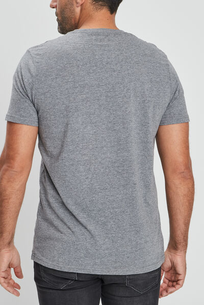 T-shirt de Noël manches courtes gris homme