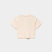 T-shirt oversize manches courtes coton beige fille