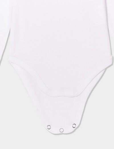 Lot 5 bodies US manches longues coton blanc bébé
