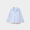 Blouse col en V &agrave; revers blanc femme grande taille