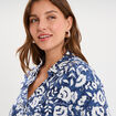Blouse fluide manches 3/4 bleu marine femme grande taille