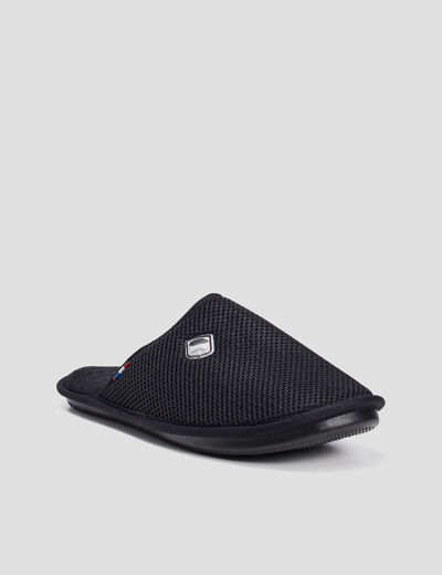 Chaussons mules noir homme