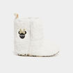 Bottons fausse laine mouton Minnie blanc b&eacute;b&eacute; fille