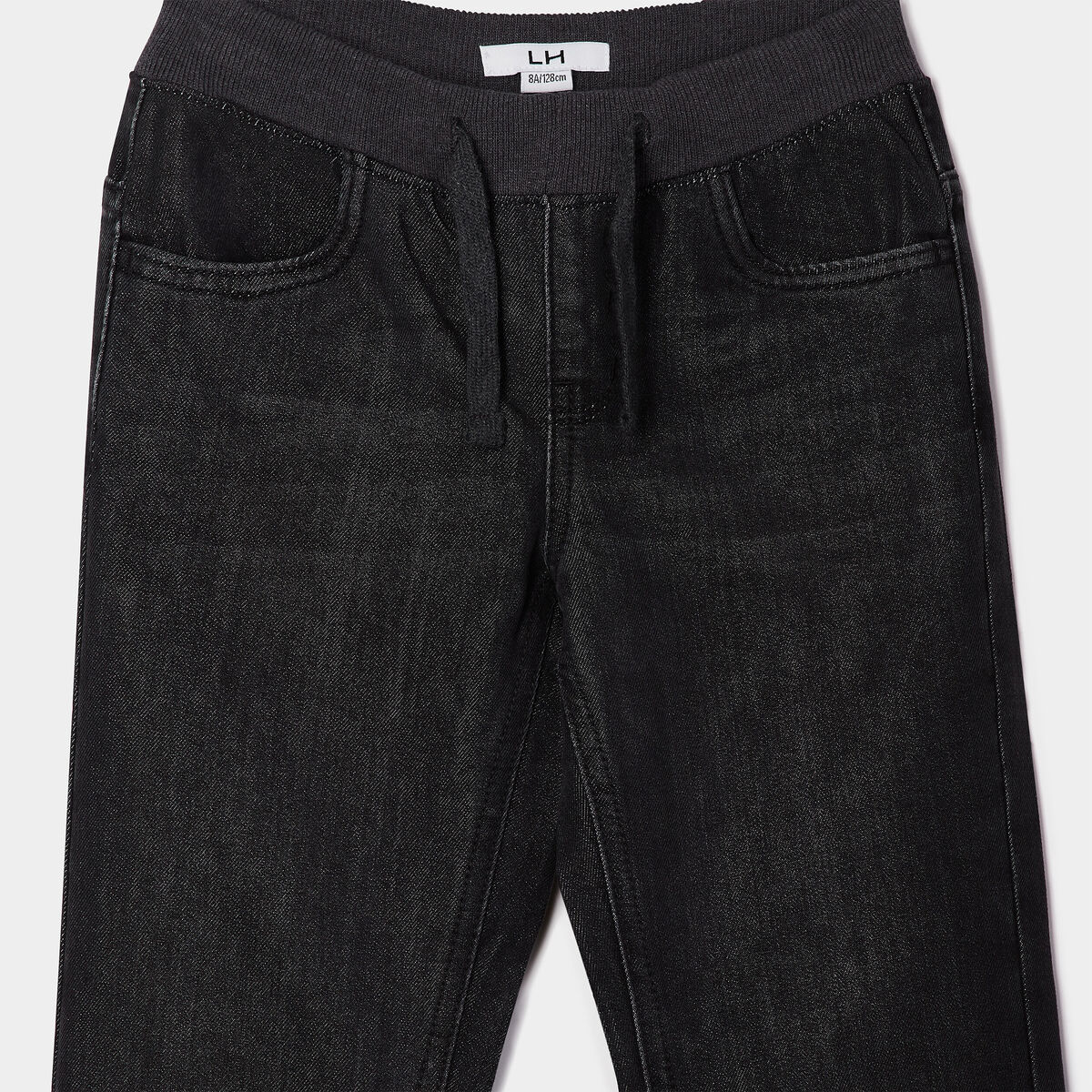 Jeans regular taille ajustable gris gar&ccedil;on