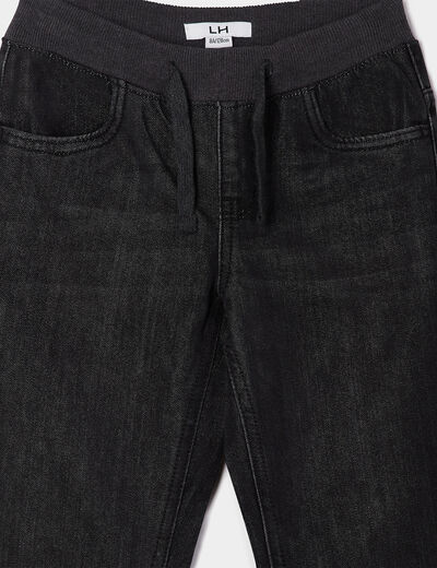 Jeans regular taille ajustable gris gar&ccedil;on