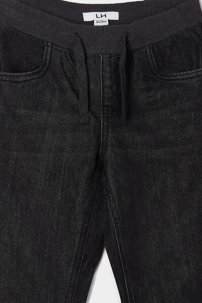 Jeans regular taille ajustable gris gar&ccedil;on