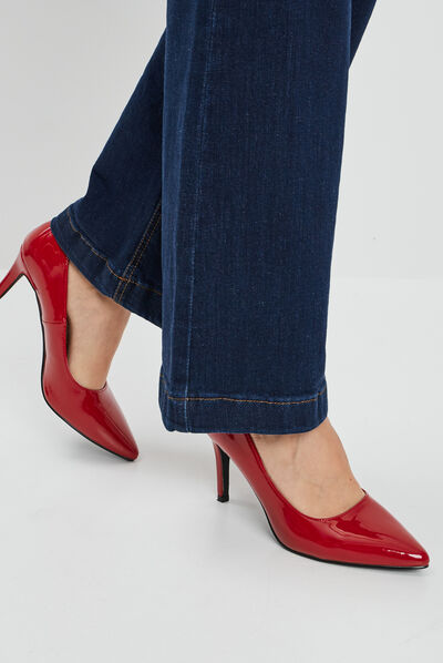 Escarpins vernis à talons Mosquitos rouge femme