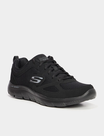 Baskets running à lacets noir homme