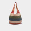Sac tressé porté-épaule multicolore femme