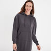 Robe sweat à capuche gris foncé femme