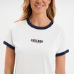 T-shirt col rond manches courtes coton blanc femme