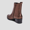 Bottines à talons couleur bronze femme