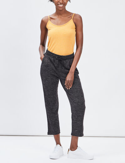 Pantalon jogging 7/8ème gris foncé femme