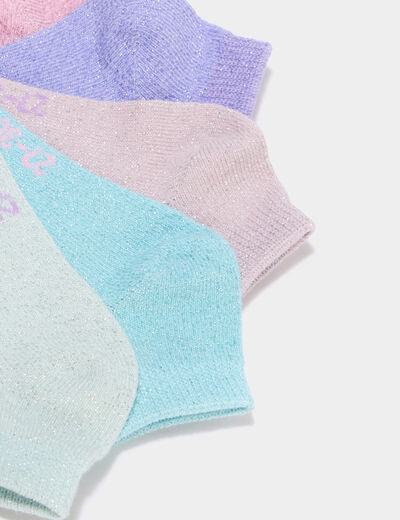 Lot 5 paires chaussettes invisibles multicolore fille