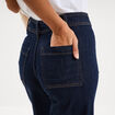 Jeans flare 7/8&egrave;me taille haute coton denim brut femme