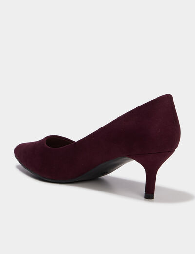 Escarpins &agrave; talons aiguilles bordeaux femme