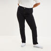 Jeans slim taille haute 5 poches denim noir femme grande taille