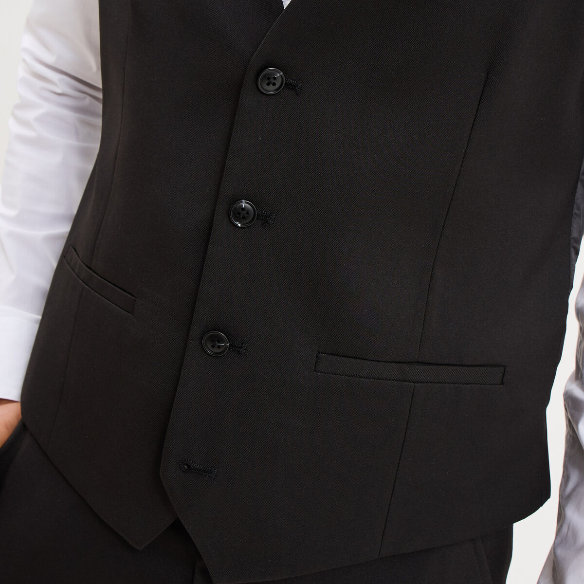 Gilet de costume sans manches noir homme