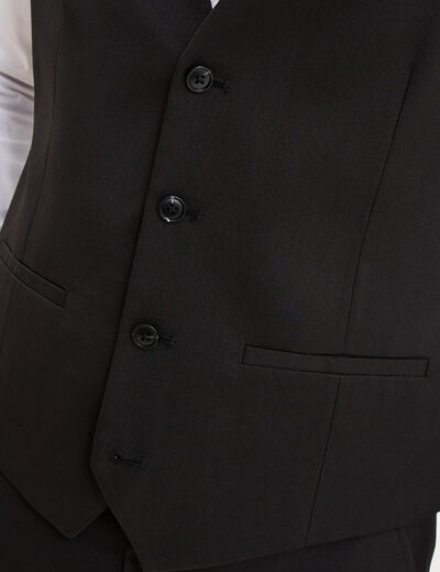 Gilet de costume sans manches noir homme