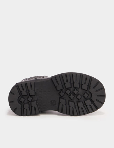 Boots chelsea avec clous noir fille
