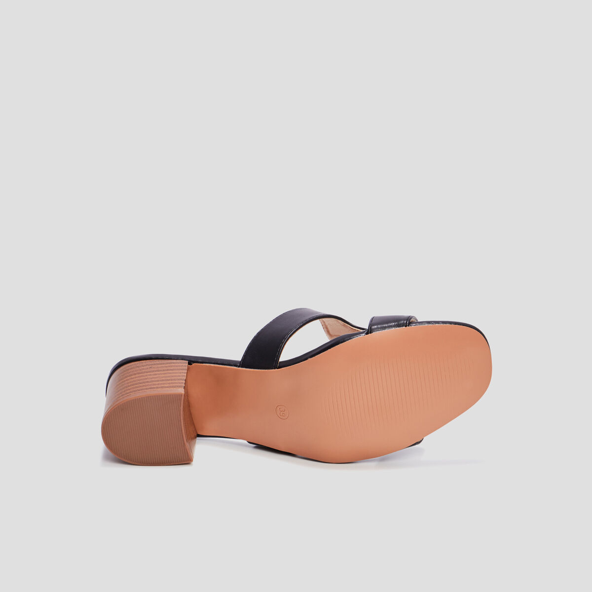 Mules à talons noir femme