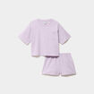 Ensemble pyjama short et t-shirt violet clair fille