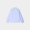 Blouse boutonnée col montant bleu ciel femme