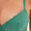 Soutien-gorge push up micro dentelle vert menthe femme